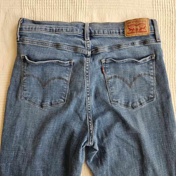 Levis 724 High Rise Straight Raw Hem Jeans Denim Skater Streetwear Women Size 30 - Picture 11 of 11